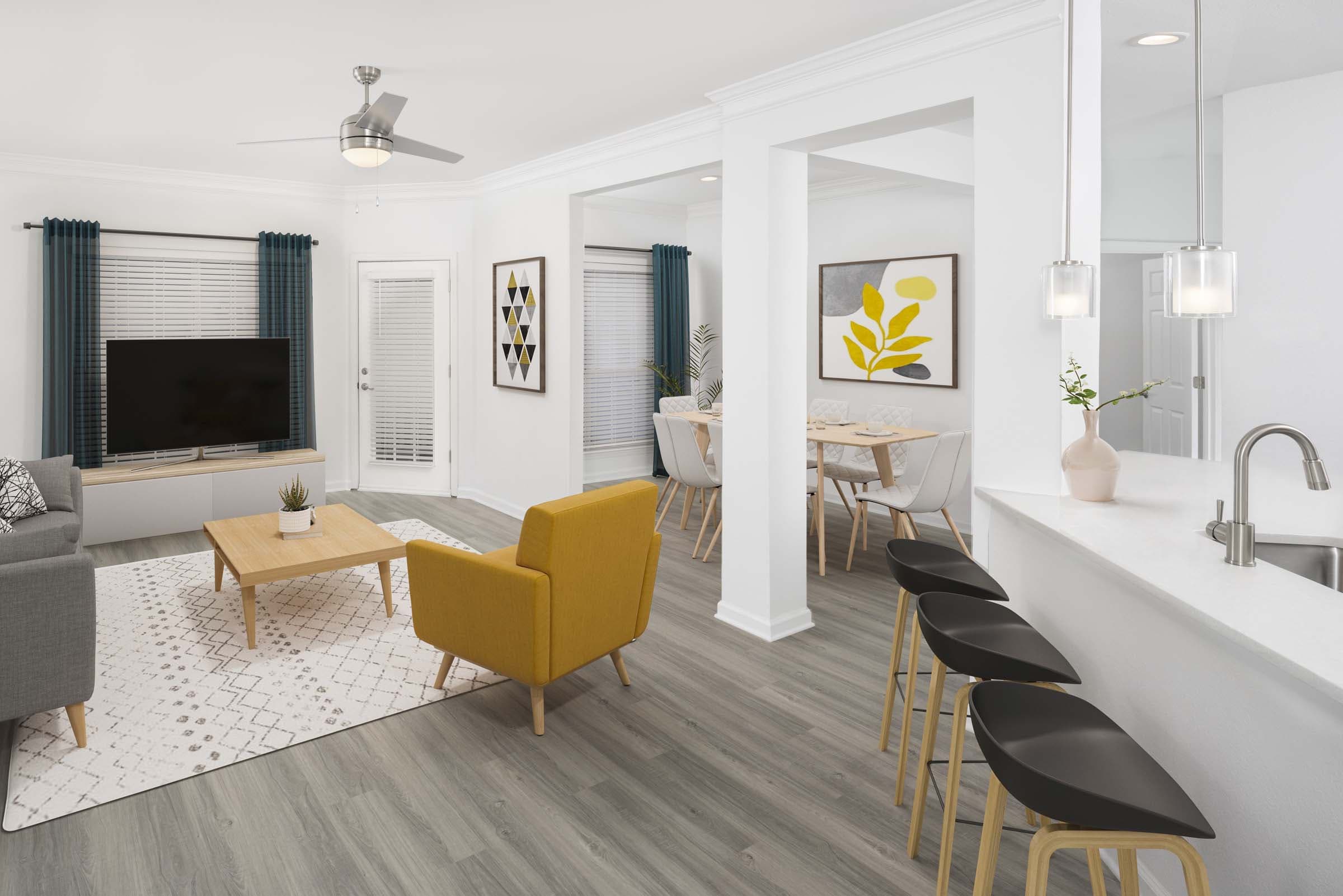 Modern Living and Dining Room